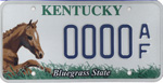 Bluegrass State 'Horse' Kentucky license plate